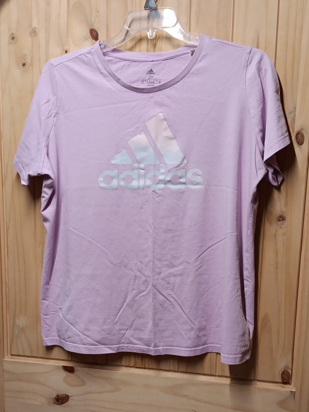 Adidas Women's Lavender Logo Tee EUC
